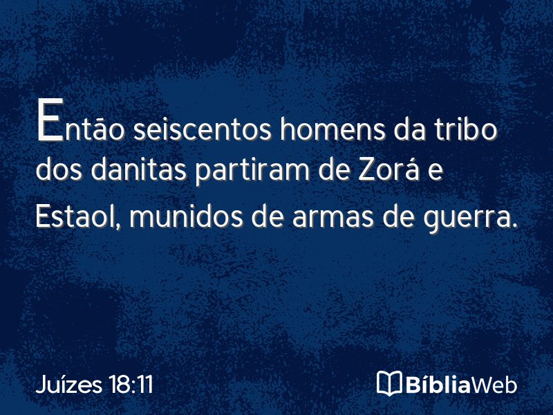 Juízes 18:11 em imagem para compartilhar