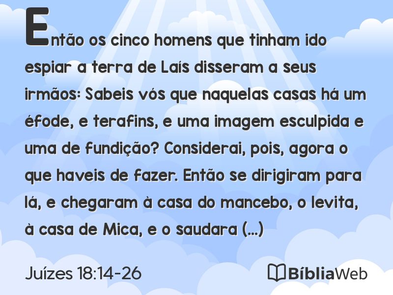 Juízes 18:14-26 em imagem para compartilhar