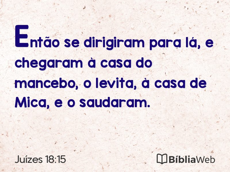 Juízes 18:15 em imagem para compartilhar