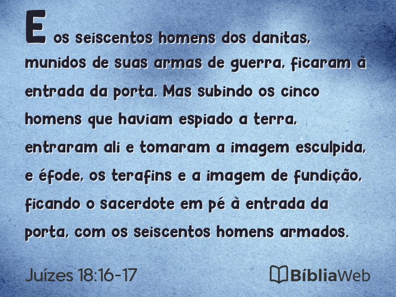 Juízes 18:16-17 em imagem para compartilhar