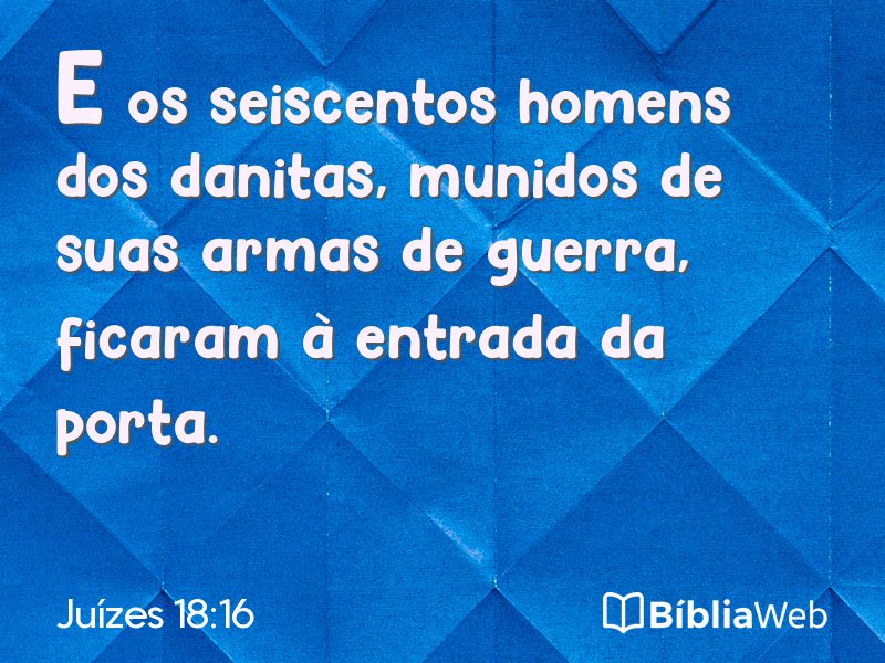 Juízes 18:16 em imagem para compartilhar