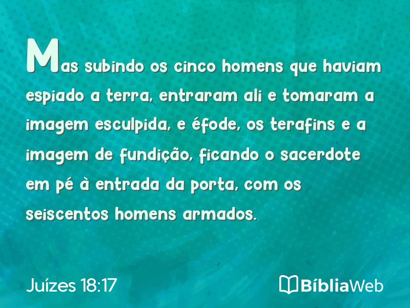 Juízes 18:17 em imagem para compartilhar