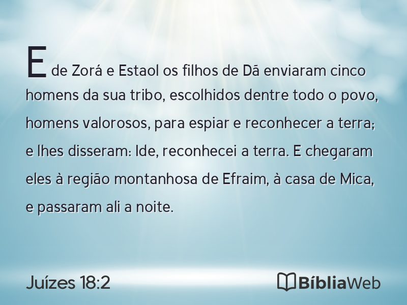 Juízes 18:2 em imagem para compartilhar