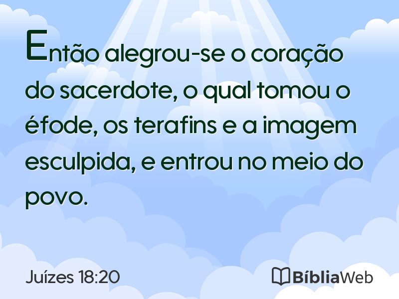 Juízes 18:20 em imagem para compartilhar