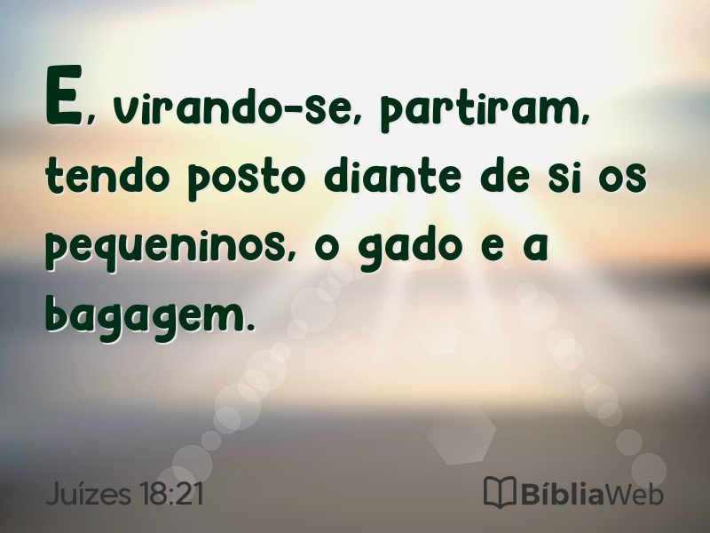 Juízes 18:21 em imagem para compartilhar