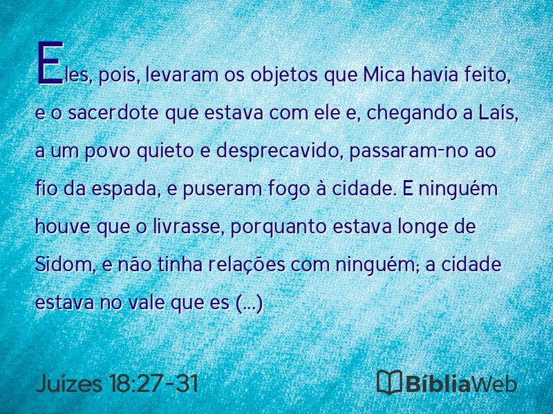 Juízes 18:27-31 em imagem para compartilhar