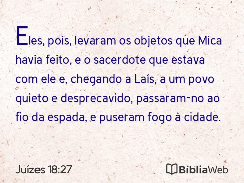 Juízes 18:27 em imagem para compartilhar