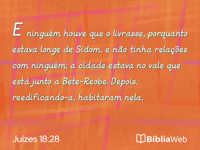 Juízes 18:28 em imagem para compartilhar