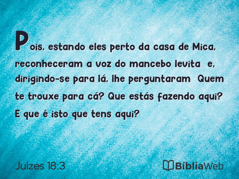 Juízes 18:3 em imagem para compartilhar