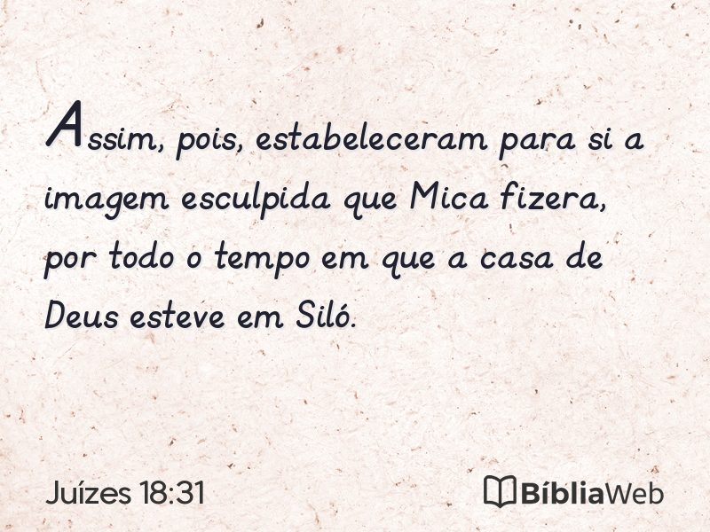 Juízes 18:31 em imagem para compartilhar