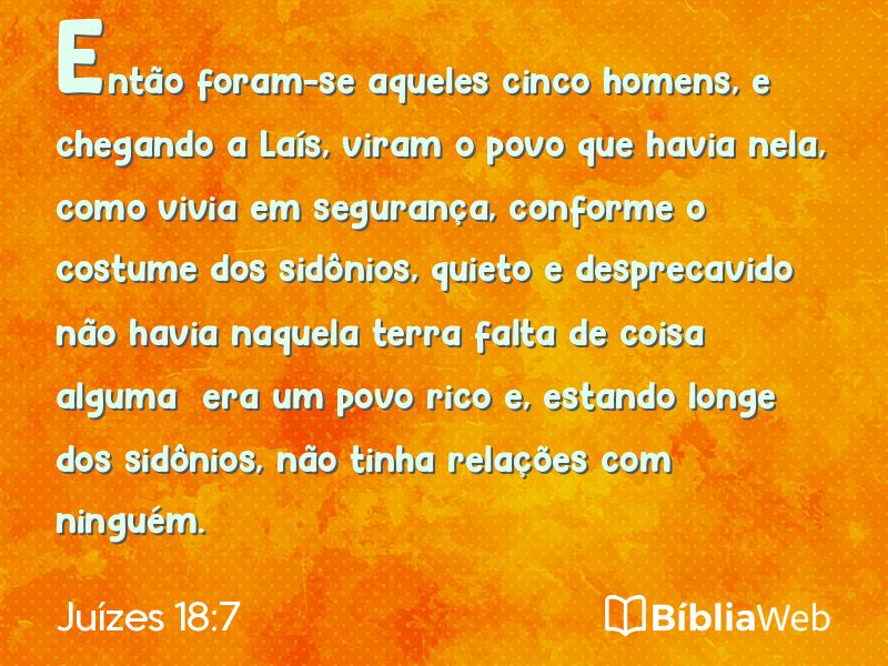 Juízes 18:7 em imagem para compartilhar