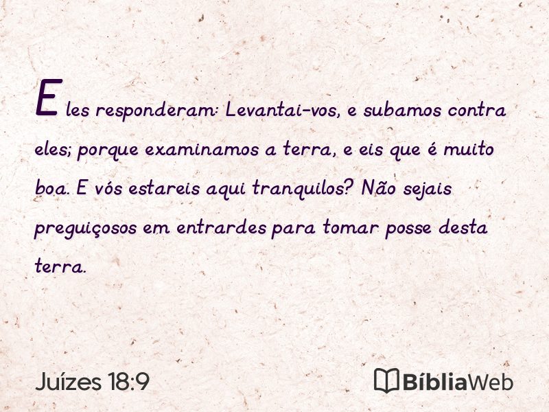 Juízes 18:9 em imagem para compartilhar