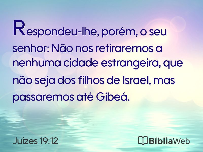 Juízes 19:12 em imagem para compartilhar