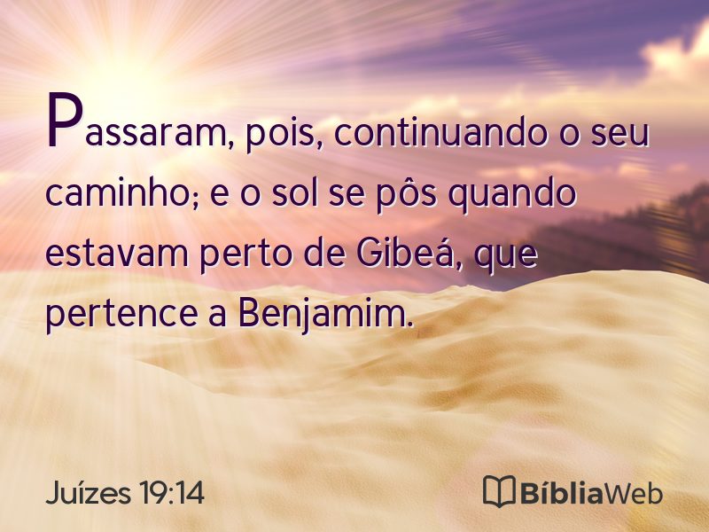 Juízes 19:14 em imagem para compartilhar