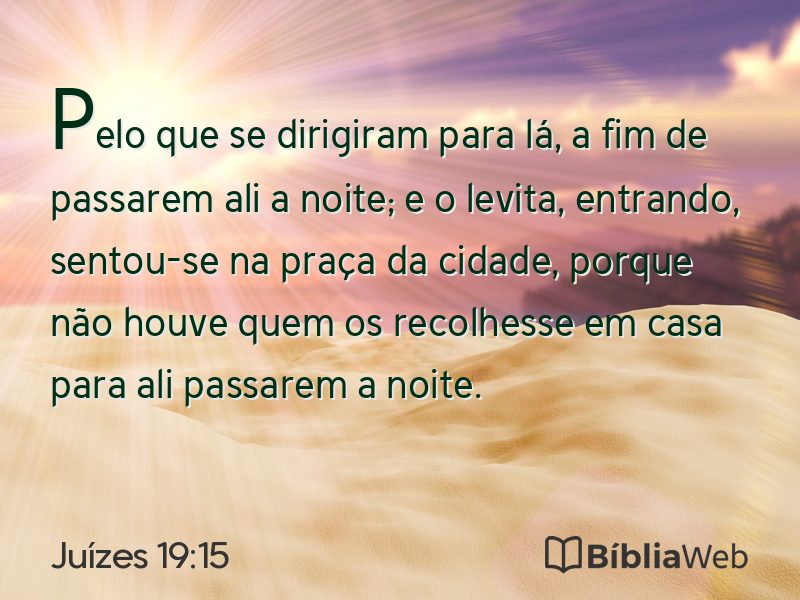 Juízes 19:15 em imagem para compartilhar