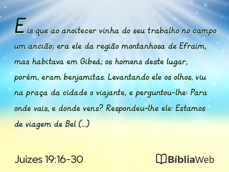 Juízes 19:16-30 em imagem para compartilhar