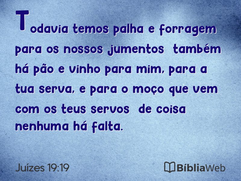 Juízes 19:19 em imagem para compartilhar