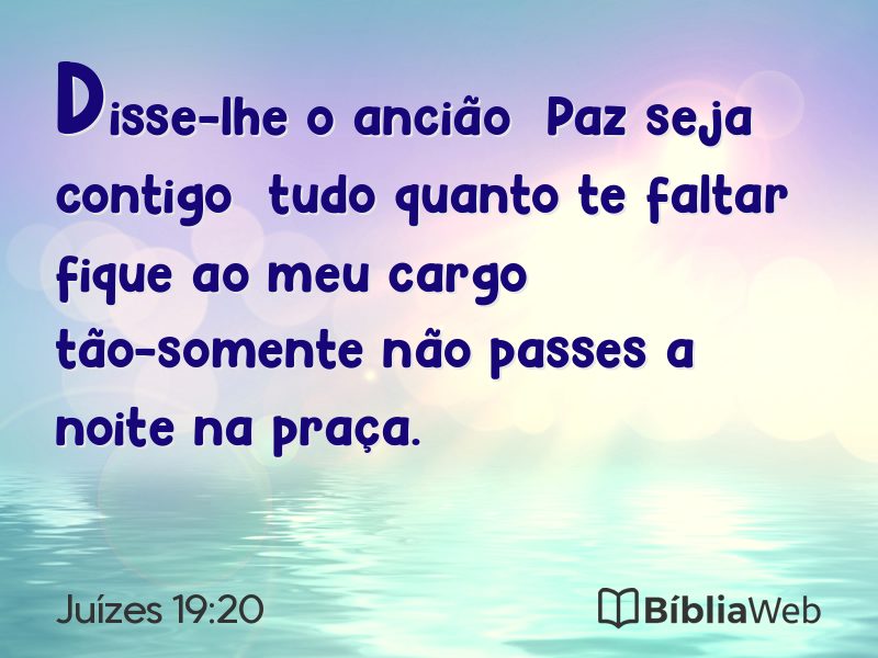 Juízes 19:20 em imagem para compartilhar