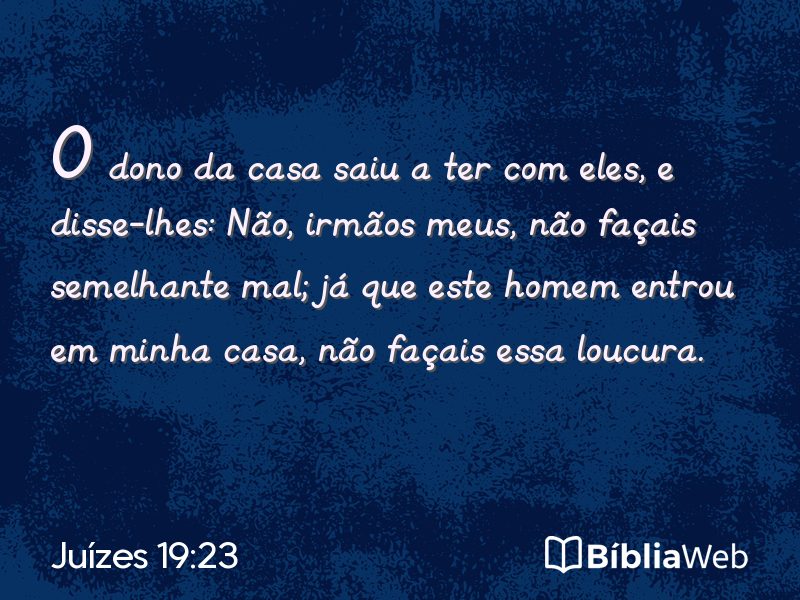 Juízes 19:23 em imagem para compartilhar