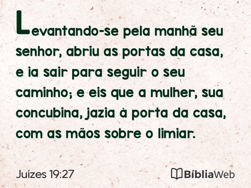 Juízes 19:27 em imagem para compartilhar