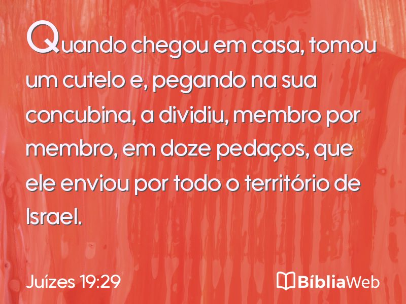 Juízes 19:29 em imagem para compartilhar