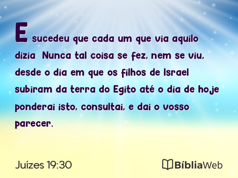 Juízes 19:30 em imagem para compartilhar