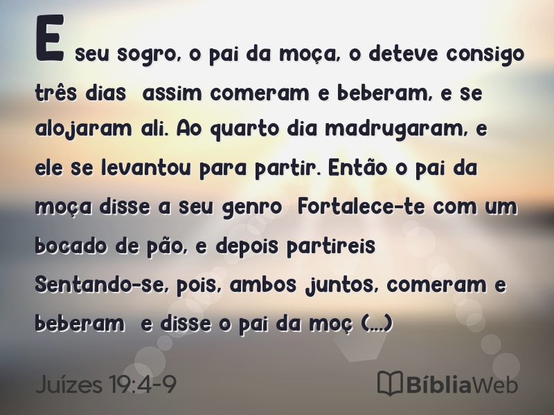 Juízes 19:4-9 em imagem para compartilhar