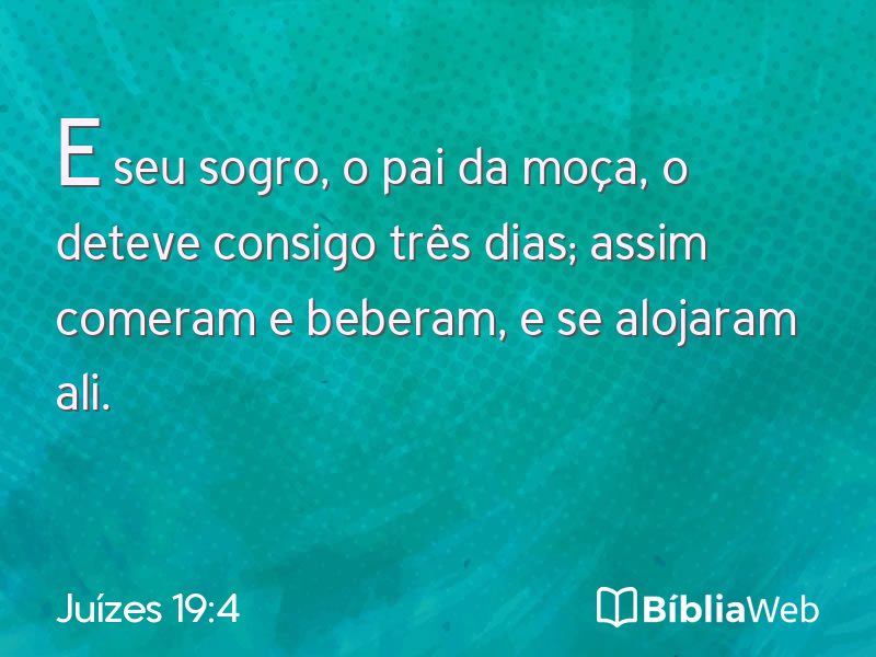 Juízes 19:4 em imagem para compartilhar