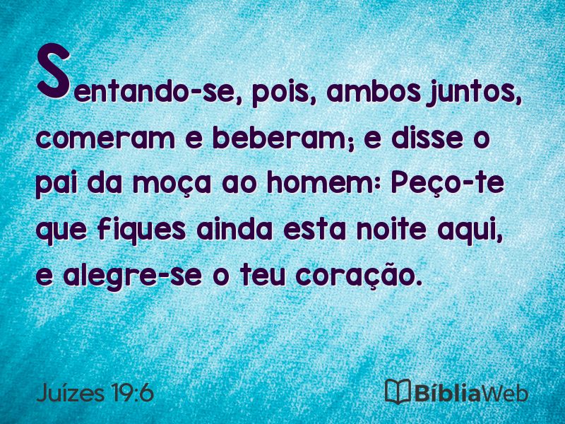 Juízes 19:6 em imagem para compartilhar