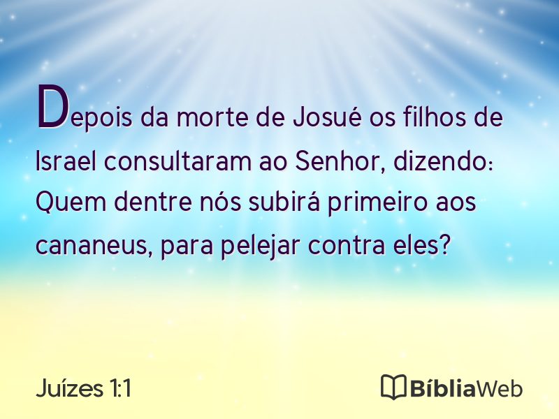 Juízes 1:1 em imagem para compartilhar