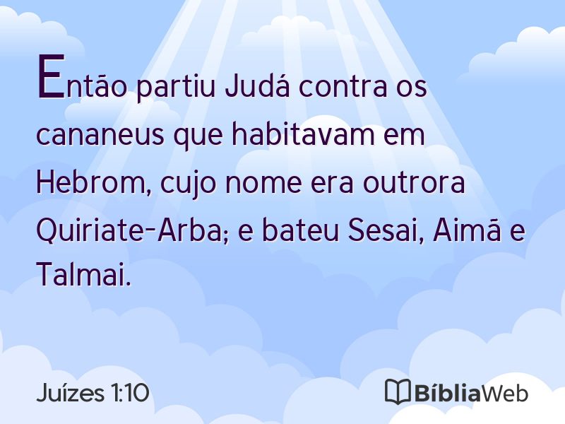 Juízes 1:10 em imagem para compartilhar
