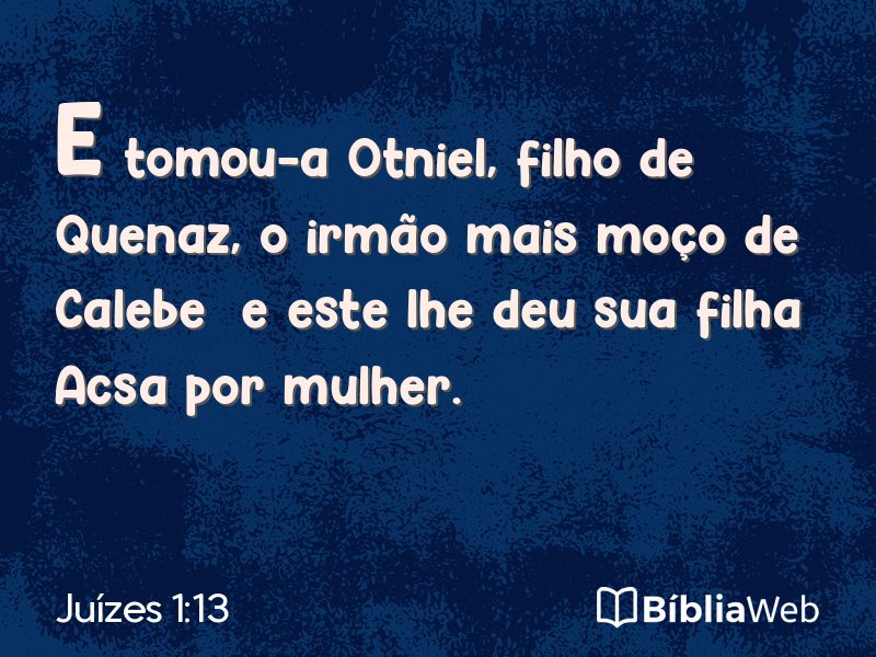 Juízes 1:13 em imagem para compartilhar