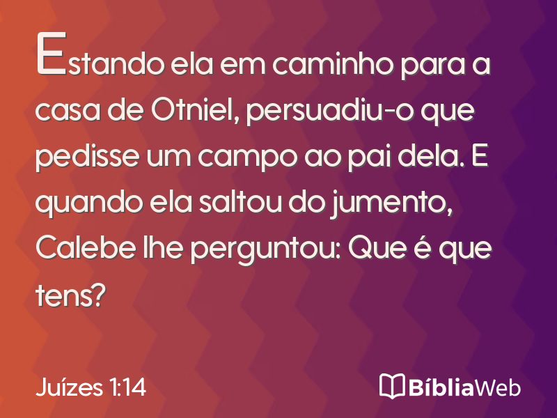 Juízes 1:14 em imagem para compartilhar