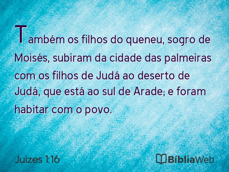 Juízes 1:16 em imagem para compartilhar