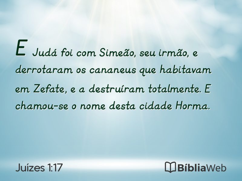 Juízes 1:17 em imagem para compartilhar