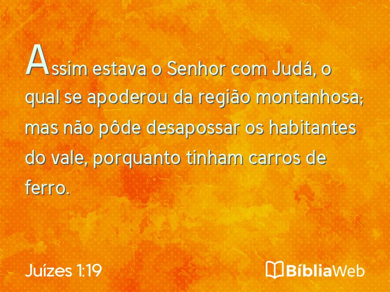 Juízes 1:19 em imagem para compartilhar