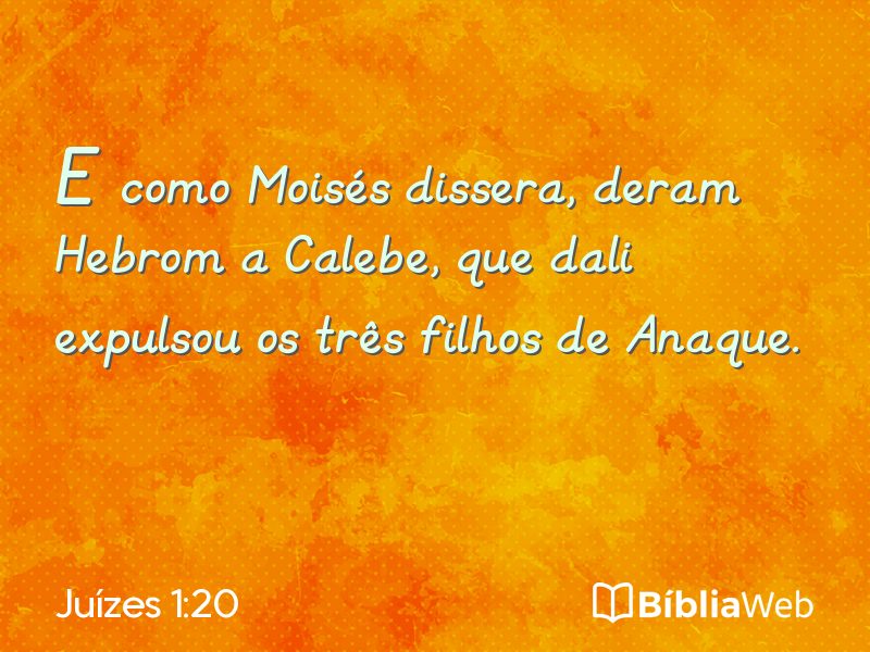 Juízes 1:20 em imagem para compartilhar