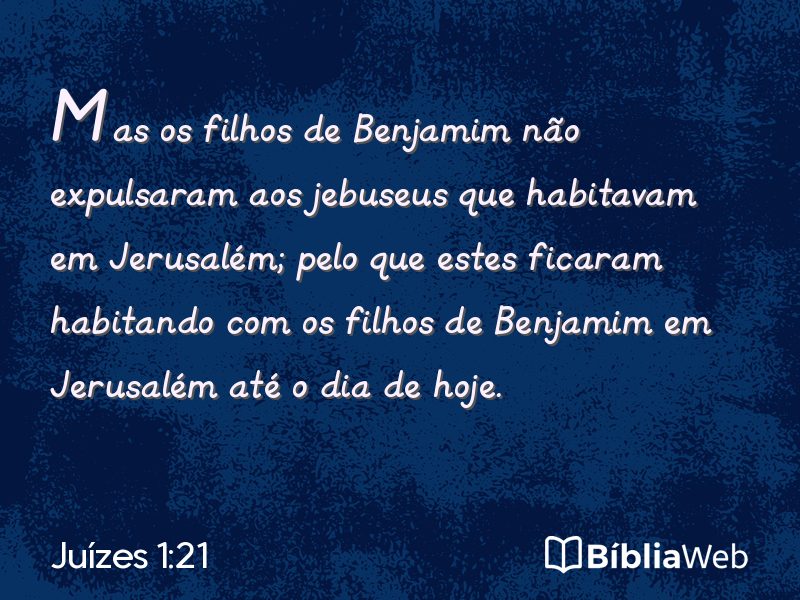 Juízes 1:21 em imagem para compartilhar