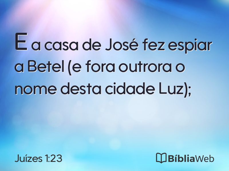 Juízes 1:23 em imagem para compartilhar