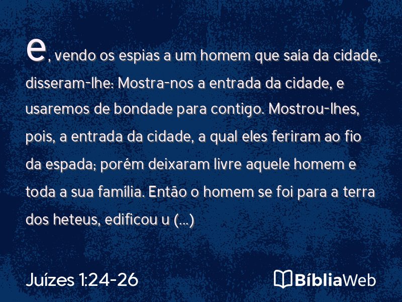 Juízes 1:24-26 em imagem para compartilhar