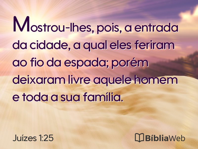 Juízes 1:25 em imagem para compartilhar