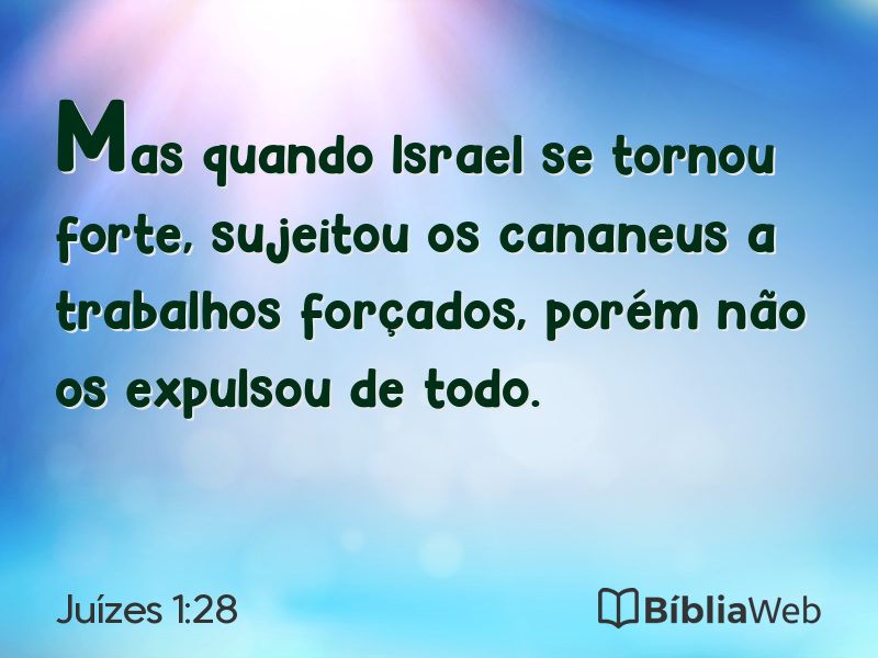 Juízes 1:28 em imagem para compartilhar