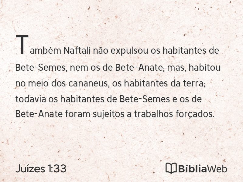 Juízes 1:33 em imagem para compartilhar