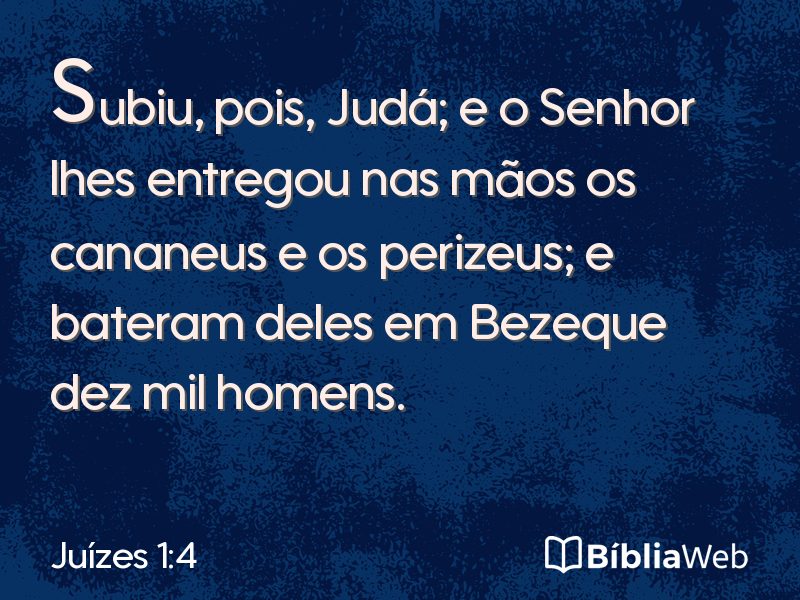 Juízes 1:4 em imagem para compartilhar