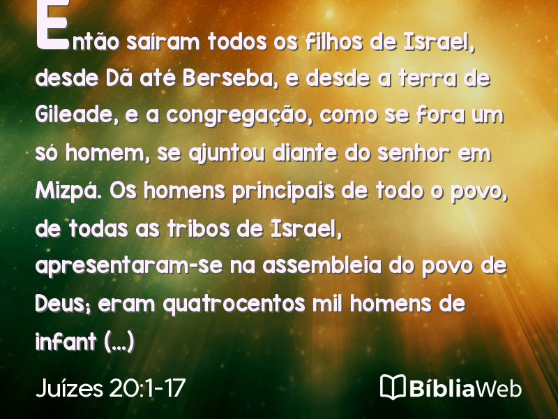 Juízes 20:1-17 em imagem para compartilhar