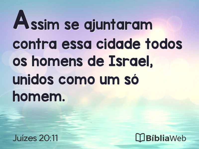 Juízes 20:11 em imagem para compartilhar