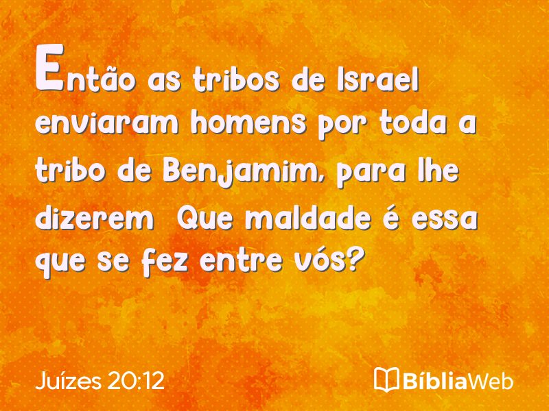 Juízes 20:12 em imagem para compartilhar