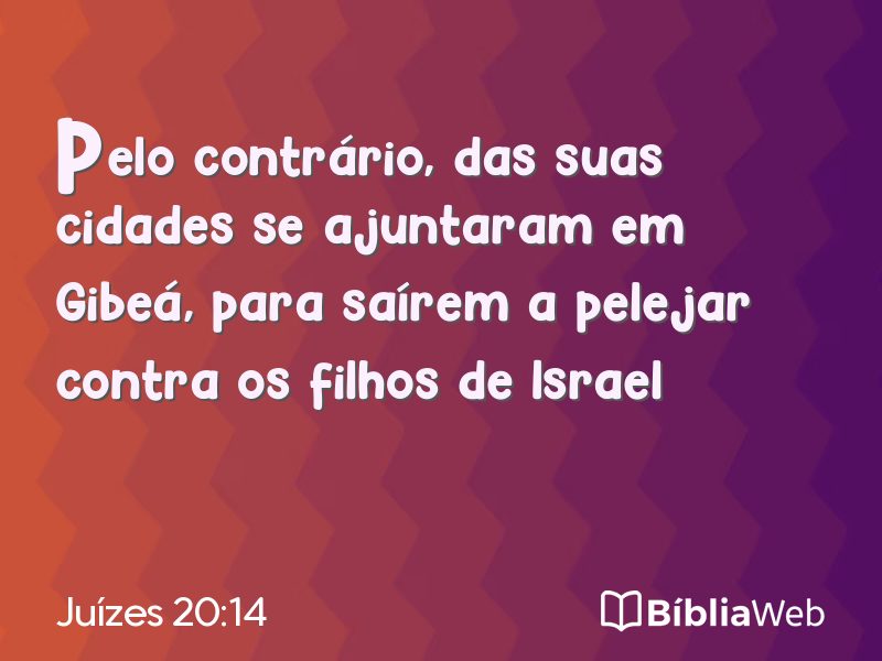 Juízes 20:14 em imagem para compartilhar