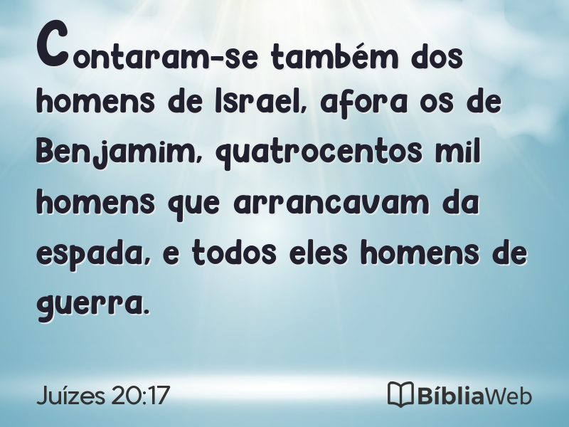 Juízes 20:17 em imagem para compartilhar