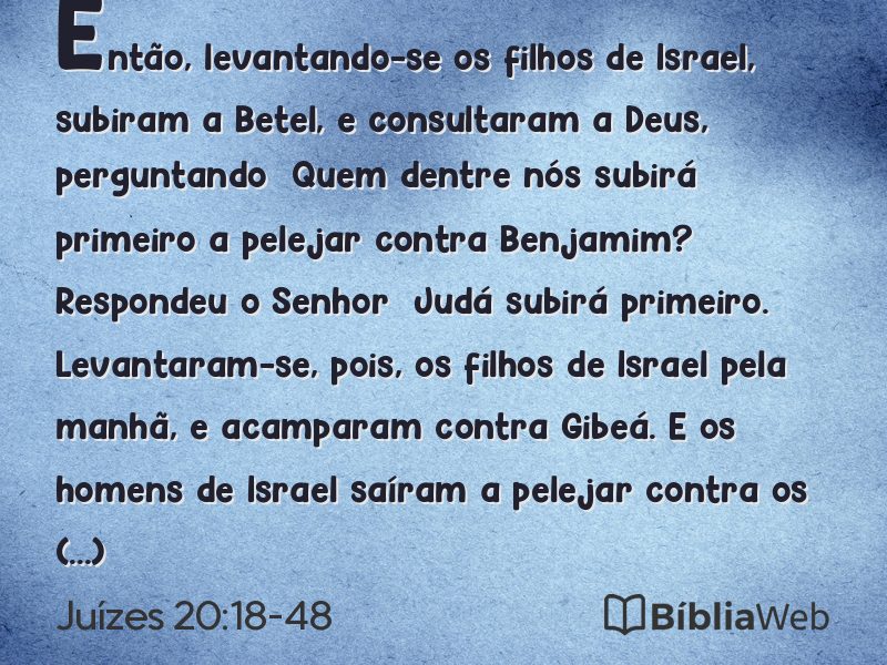 Juízes 20:18-48 em imagem para compartilhar